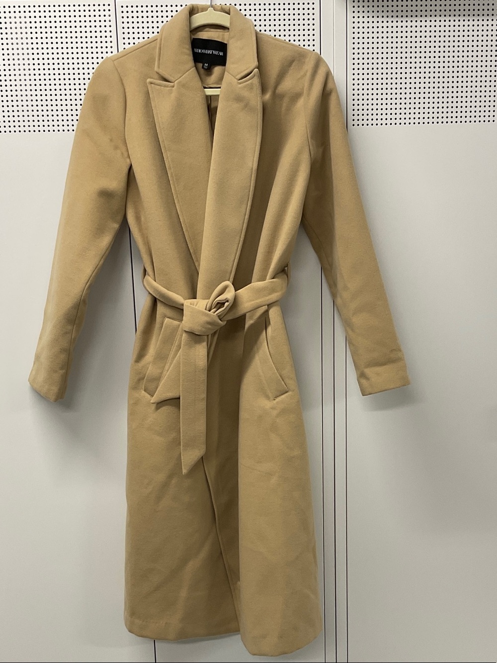 Who What Wear Camel Belted Wrap Coat